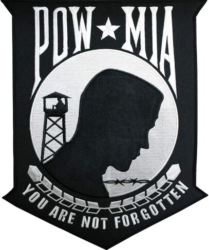United States Military and Armed Forces POW MIA Embroidered 12" Extra-Large Patch in Saudi Arabia