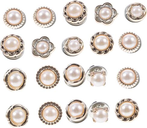 LIFKOME 20pcs Creative Collar Cufflink Set Delicate Exposure Button Accessories for Shirts and Blouses Elegant Design for Casual and Formal Wear in Saudi Arabia