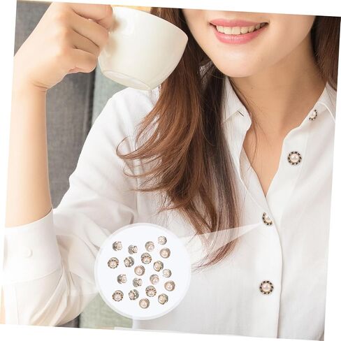 LIFKOME 20pcs Creative Collar Cufflink Set Delicate Exposure Button Accessories for Shirts and Blouses Elegant Design for Casual and Formal Wear in Saudi Arabia