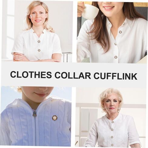 LIFKOME 20pcs Creative Collar Cufflink Set Delicate Exposure Button Accessories for Shirts and Blouses Elegant Design for Casual and Formal Wear in Saudi Arabia