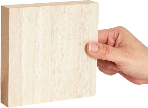 Unfinished Wood Blocks for Crafts, Painting, Wood Burning (8 x 8 x 1 in, 4 Pack) in Kuwait