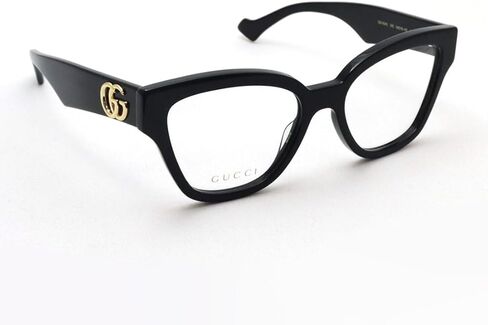 Gucci GG1424O 005 Eyeglasses Women's Black/Gold Full Rim Cat Eye 54mm in Saudi Arabia