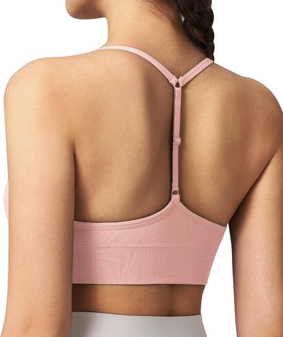 الرياضة النسائية حمالات الصدر القابلة للتعديل y back Spaghetti Racerback pluded Wireless Yoga Tops in Kuwait