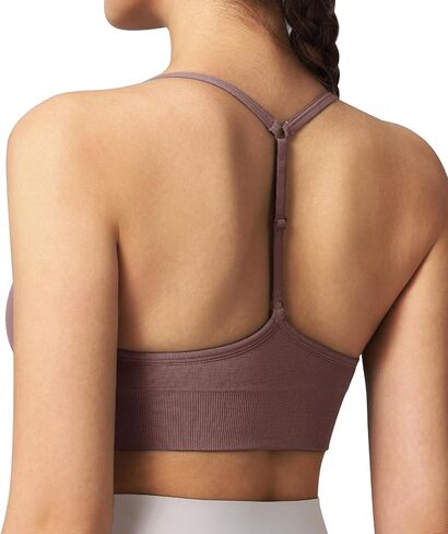الرياضة النسائية حمالات الصدر القابلة للتعديل y back Spaghetti Racerback pluded Wireless Yoga Tops in Kuwait