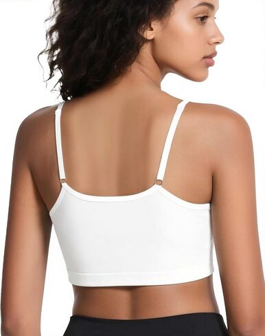 Sports Bras Spaghetti Strap Adjustable for Women, Padded Tank Top High Impact Workout Yoga Top Basic Camisole in Kuwait