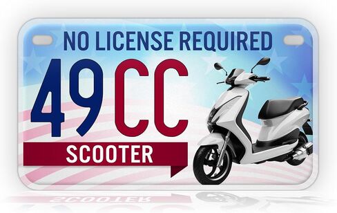 Patriotic Moped & Scooter 49CC USA License Plate Street Legal 4X7 Auto Tag in Saudi Arabia