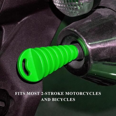 2 PCS Muffler Exhaust Wash Plug, 0.6"-1.5" Motorcycle Exhaust Tail Pipe Washing Plug with Streamer, Rubber Silencer Wash Protector for 2 Stroke Motorcycle Dirt Bike ATV (Green) in Saudi Arabia