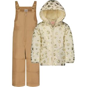 Carter's Little Girls Snowsuit Heavy Winter Jacket and Snow Bib Pants and Gloves Ivory 5/6 in Saudi Arabia
