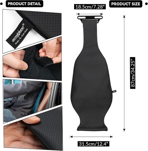 XUKEY Inflatable Car Lumbar Back Support Cushion,Back Pain Relief Car Seat Lumbar Cushion,Adjustable Air Motion Backrest to Suit Personal Habits and Contours (Black) in Saudi Arabia