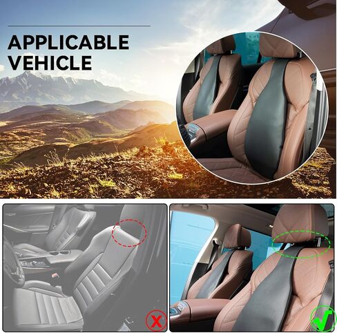 XUKEY Inflatable Car Lumbar Back Support Cushion,Back Pain Relief Car Seat Lumbar Cushion,Adjustable Air Motion Backrest to Suit Personal Habits and Contours (Black) in Saudi Arabia