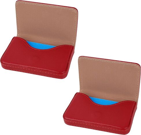 Business Card Holder, PU Leather Business Card Case, Pocket Credit Card Holders for Men or Women, Home & Office, Coffee(2PCs) in Saudi Arabia