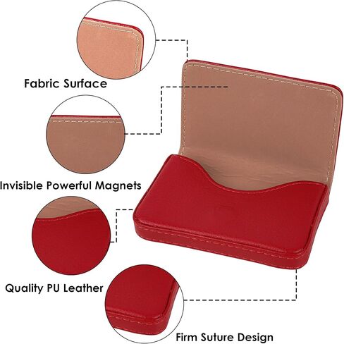 Business Card Holder, PU Leather Business Card Case, Pocket Credit Card Holders for Men or Women, Home & Office, Coffee(2PCs) in Saudi Arabia