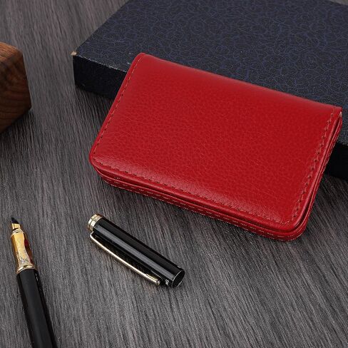 Business Card Holder, PU Leather Business Card Case, Pocket Credit Card Holders for Men or Women, Home & Office, Coffee(2PCs) in Saudi Arabia