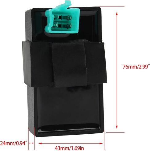 PowerMotor 4 Pin DC CDI Box Replacement for 50cc 70cc 90cc 110cc 125cc ATV Quad 4 Wheeler Go Kart Dirt Pit Bike in Saudi Arabia