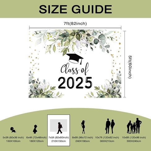 Mocsicka 2024 Graduation Picture Backdrop Green Leaves Graduation Decorations Class of 2024 Boho Black Bachelor Cap Prom 2024 Congratulations Banner Graduation Party Decorations in Saudi Arabia