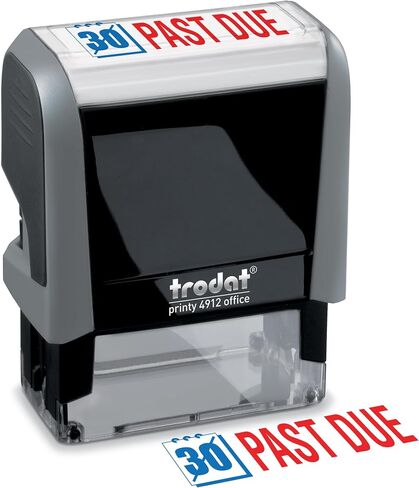 Trodat Stamp 4912 Office Printy with English Text Void – Self Inking, Red and Blue Ink, Impression Size 3/4" x 1-7/8" in Saudi Arabia