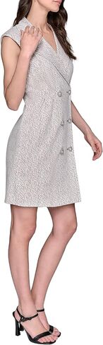 Karl Lagerfeld Paris Women's Abstract Jacquard Collared Sleeveless Jacket in Saudi Arabia