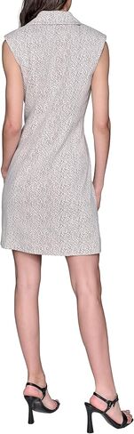 Karl Lagerfeld Paris Women's Abstract Jacquard Collared Sleeveless Jacket in Saudi Arabia