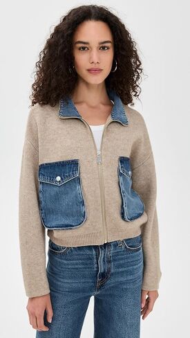 [BLANKNYC] womens Glow Up Sweater Bomber Jacket in Saudi Arabia