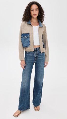 [BLANKNYC] womens Glow Up Sweater Bomber Jacket in Saudi Arabia