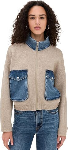 [BLANKNYC] womens Glow Up Sweater Bomber Jacket in Saudi Arabia