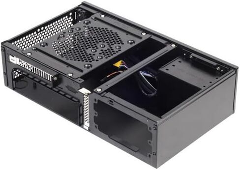 SilverStone Technology Milo Series Aluminum / Steel Micro-ATX Media Center / HTPC Case, Black (ML03B) in Saudi Arabia
