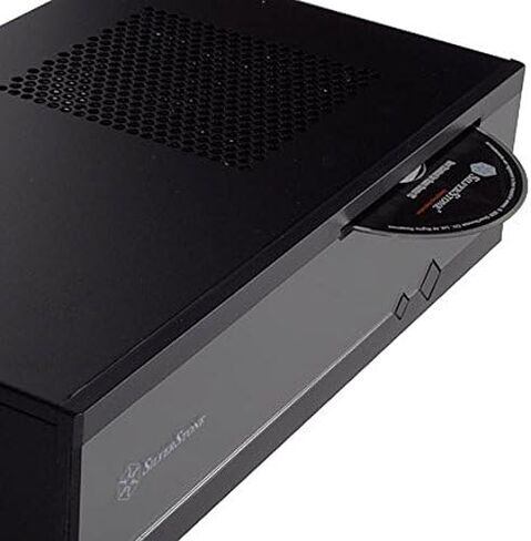 SilverStone Technology Milo Series Aluminum / Steel Micro-ATX Media Center / HTPC Case, Black (ML03B) in Saudi Arabia