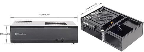 SilverStone Technology Milo Series Aluminum / Steel Micro-ATX Media Center / HTPC Case, Black (ML03B) in Saudi Arabia