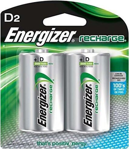 Energizer Rechargeable Batteries, D, 2-Count (Pack of 3 (2 ct each)) in Saudi Arabia
