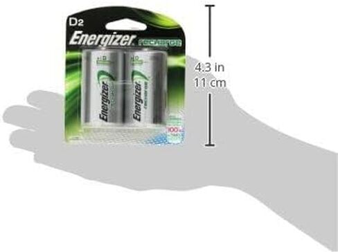 Energizer Rechargeable Batteries, D, 2-Count (Pack of 3 (2 ct each)) in Saudi Arabia