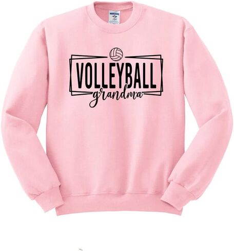 TeesAndTankYou Outline Volleyball Grandma Sweatshirt Unisex in Kuwait