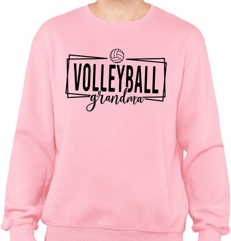 TeesAndTankYou Outline Volleyball Grandma Sweatshirt Unisex in Kuwait