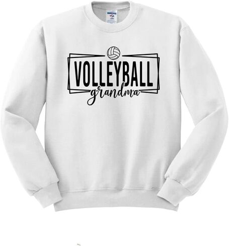 TeesAndTankYou Outline Volleyball Grandma Sweatshirt Unisex in Kuwait