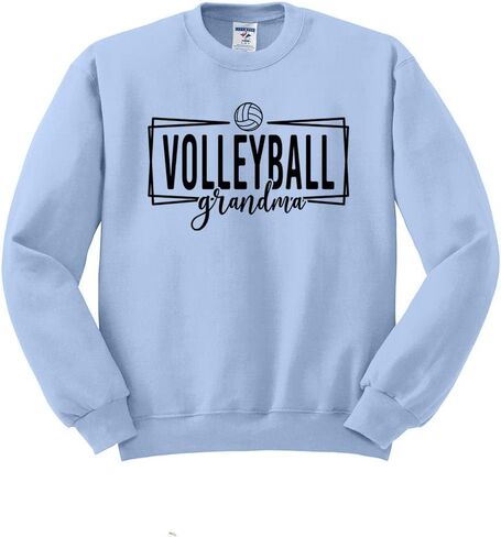 TeesAndTankYou Outline Volleyball Grandma Sweatshirt Unisex in Kuwait