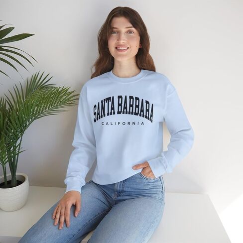 Santa Barbara California Adult Unisex Crewneck Sweatshirt in Saudi Arabia