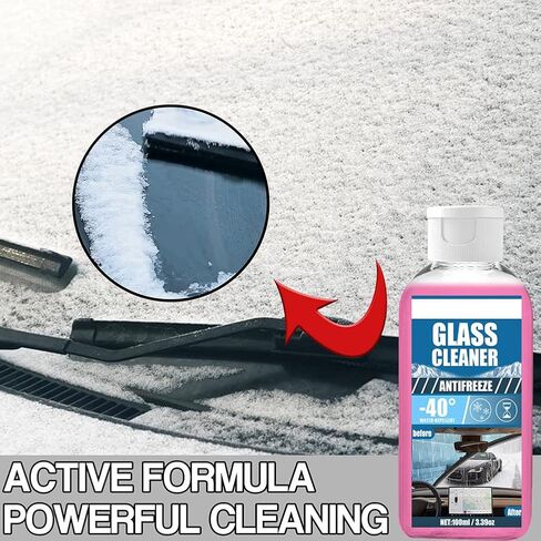 100ml Windshield De-Icer Spray,Auto Windscreen Antifreeze Spray Car Defrosting Spray Glass Deicer Liquid Windshield Cleaning Cream for Most Cars in Saudi Arabia