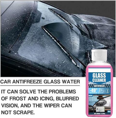 100ml Windshield De-Icer Spray,Auto Windscreen Antifreeze Spray Car Defrosting Spray Glass Deicer Liquid Windshield Cleaning Cream for Most Cars in Saudi Arabia