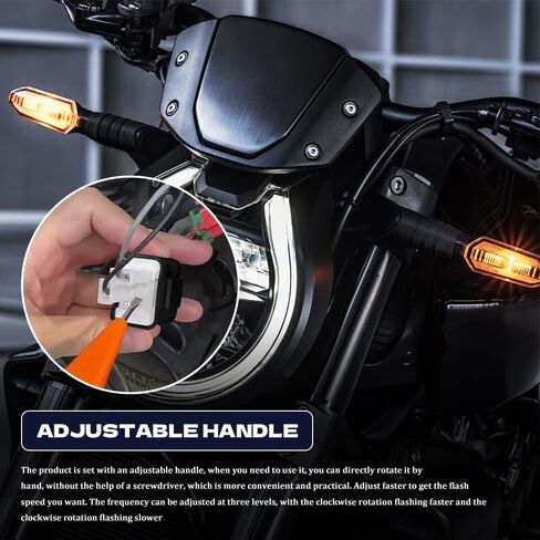 2PCS 12V LED Flasher Relay 2 Pin, Turn Signal Flasher, Motorcycle Speed Adjustable Relay Fix for LED Turn Signal Hyper Flash, Hazard Warn Hyper Blink Flash Relays Fit Motorcycles (Black) in Saudi Arabia