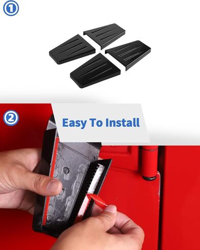 8pcs ترقية غطاء مفصلات غطاء محطات التغطية لجيب Wrangler JK & Unlimited 2007-2018 (A Black 4 Door) in Saudi Arabia