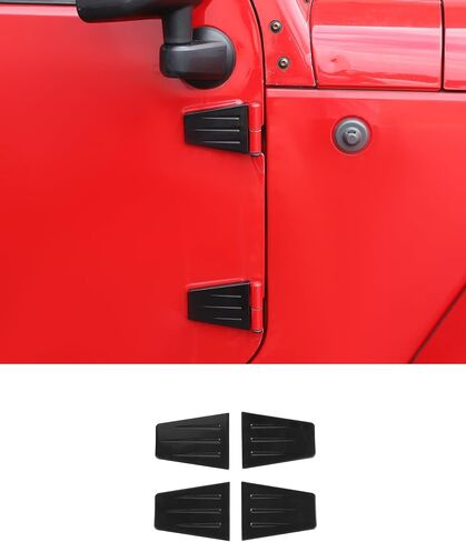 8pcs ترقية غطاء مفصلات غطاء محطات التغطية لجيب Wrangler JK & Unlimited 2007-2018 (A Black 4 Door) in Saudi Arabia