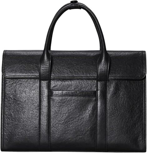 Men's Handbag Hand Grip Grain Men's Bag Layer Cowhide Large Capacity Men's Briefcase Bag in Saudi Arabia