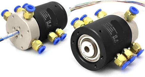 1pc Electric Slip Ring 2/4/6/8/Passages Pneumatic Rotary Joint/Rotary Union Port Size 4mm M5 port(4 Passage M5) in Saudi Arabia
