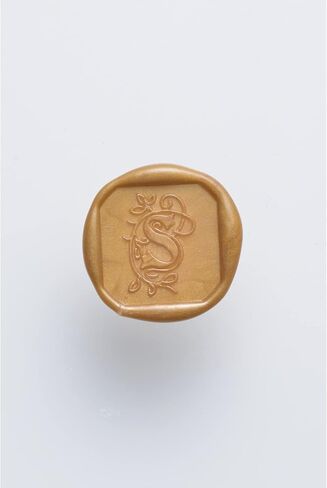 Herbin Brass Seal for wax - Vintage Retro alphabet w/wood handle - Initial Letter "M" in Saudi Arabia