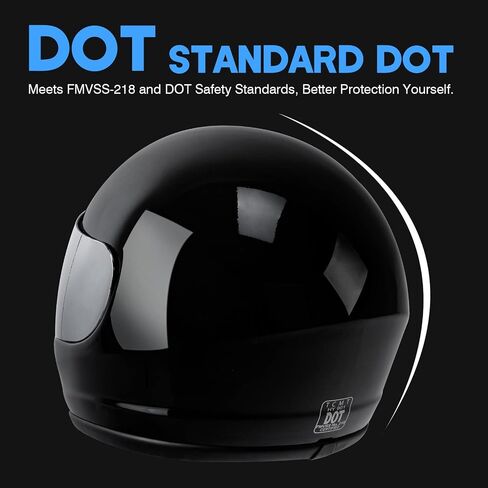 SLMOTO DOT Approved Motorcycle Helmet Hot Gloss Black Full Face Mirror Visor Sun Shield Street Helmet in Kuwait