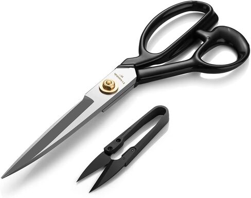 مقص الخياطة (8 بوصات، أبيض) - مقصات خياطة قماش الخياطة - مقص خياط لقطع القماش والجلد PM-001-R8-W in Kuwait