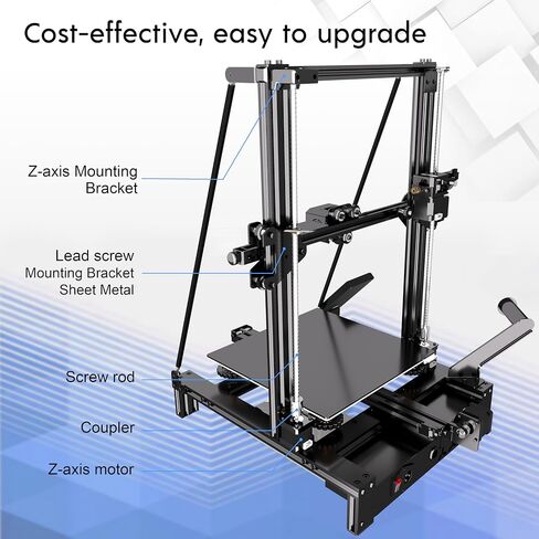 LGT Longer LK5 Pro 3D Printer Upgraded with Dual Blower Kit, Large Print Size 11.8"x11.8"x15.7"(300x300x400mm), Open Source, Removable Lattice Glass Platform, Diagonal Rod and Resume Printing, DIY in Kuwait