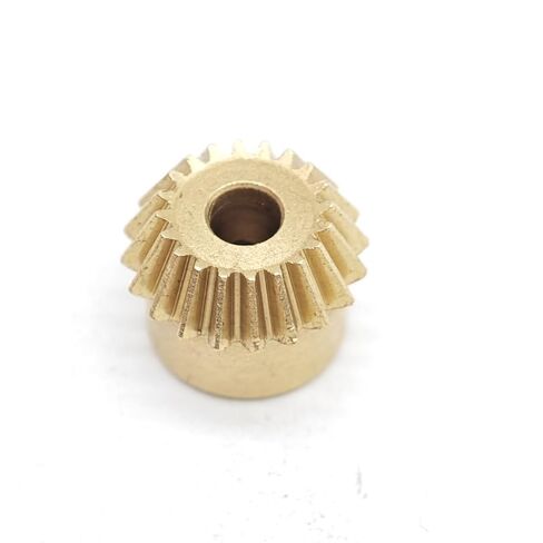 Pinion 0.5M Straight Bevel Copper Gear,15T 20 Teeth 90 Degree Conical Meshing Pinion(15T 3MM bore) in Kuwait