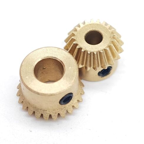 Pinion 0.5M Straight Bevel Copper Gear,15T 20 Teeth 90 Degree Conical Meshing Pinion(15T 3MM bore) in Kuwait