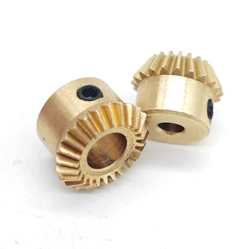 Pinion 0.5M Straight Bevel Copper Gear,15T 20 Teeth 90 Degree Conical Meshing Pinion(15T 3MM bore) in Kuwait
