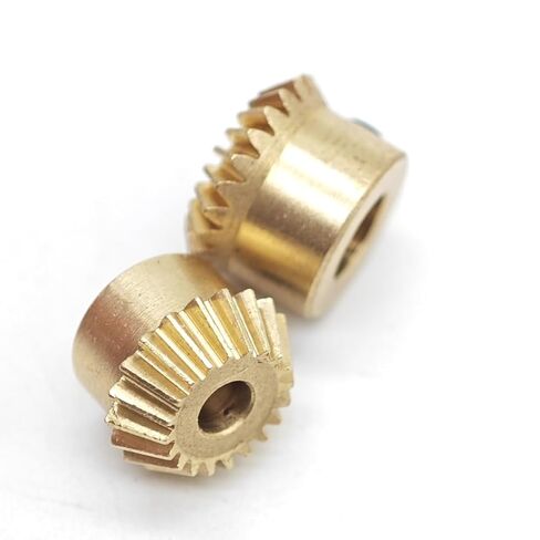 Pinion 0.5M Straight Bevel Copper Gear,15T 20 Teeth 90 Degree Conical Meshing Pinion(15T 3MM bore) in Kuwait